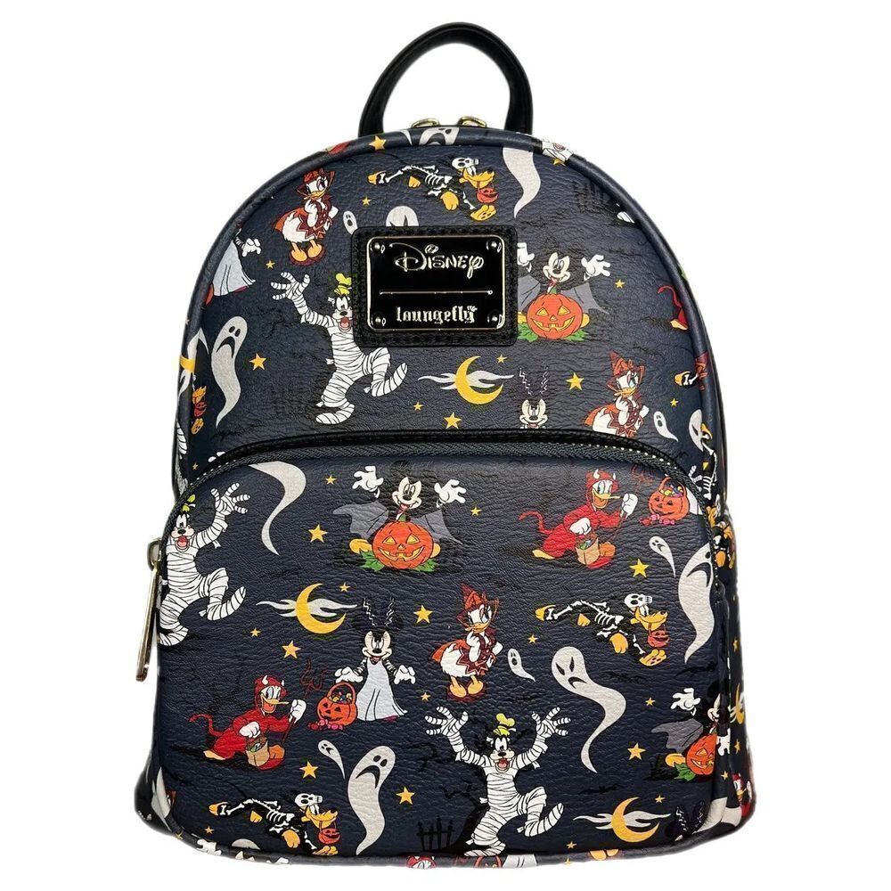 Loungefly Disney Mickey Mouse Graveyard Halloween AOP Mini Backpack
